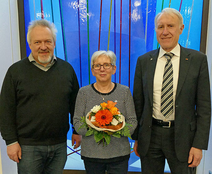Bildunterschrift: Wolfgang Haas, Judith Durner und Eugen Abler (von links). Bild: DVRS